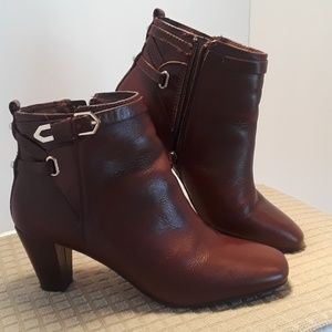 Alex Marie Chestnut brown leather ankle boots